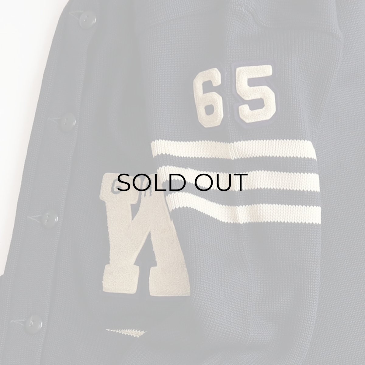 画像6: 〜60's LASLEY KNITTING CO. NAVY WOOL KNIT LETTERED AWARD CARDIGAN (6)