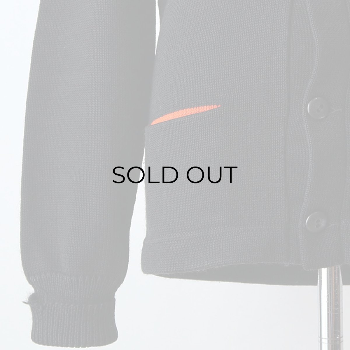 画像12: 50's Kandel BLACK WOOL KNIT AWARD CARDIGAN (12)