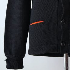画像12: 50's Kandel BLACK WOOL KNIT AWARD CARDIGAN (12)