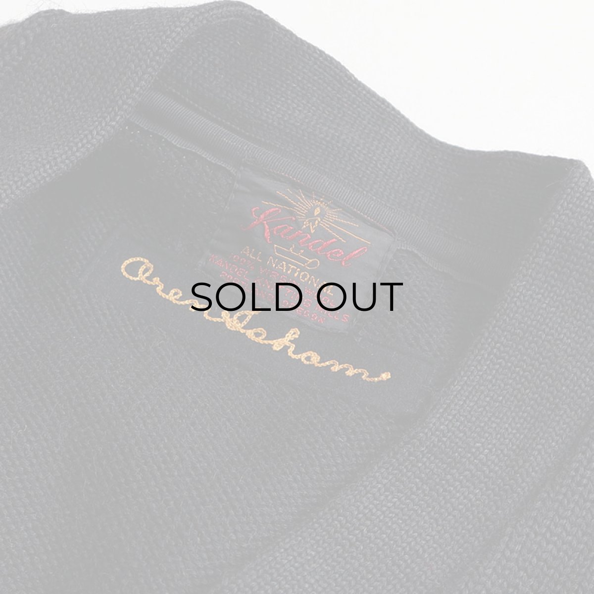 画像5: 50's Kandel BLACK WOOL KNIT AWARD CARDIGAN (5)