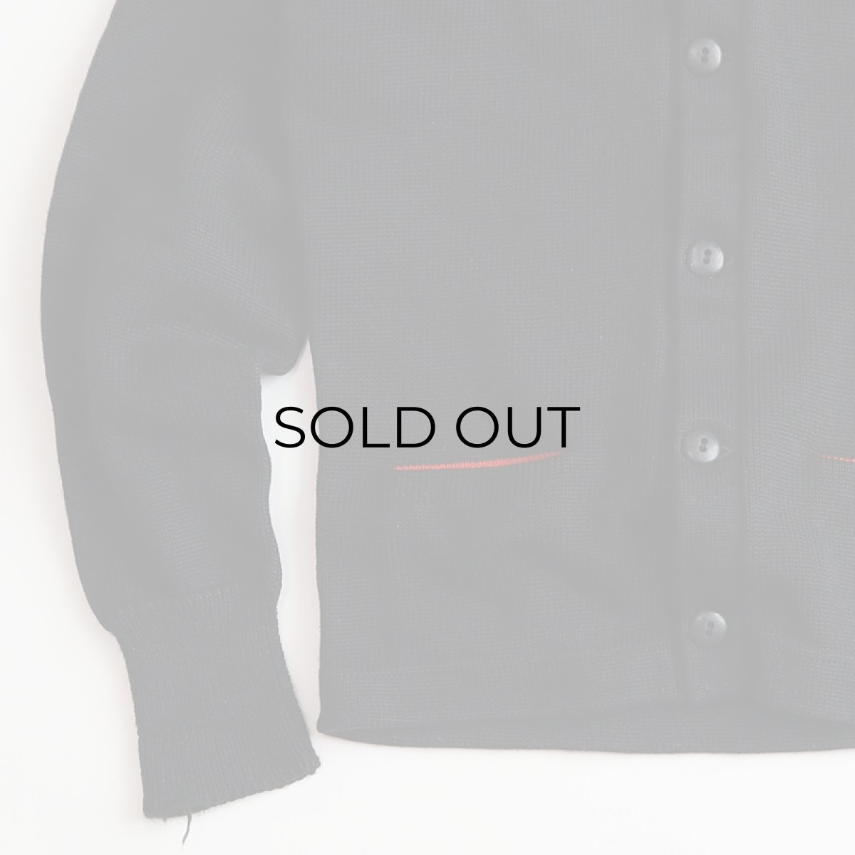 画像4: 50's Kandel BLACK WOOL KNIT AWARD CARDIGAN (4)