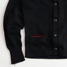 画像4: 50's Kandel BLACK WOOL KNIT AWARD CARDIGAN (4)