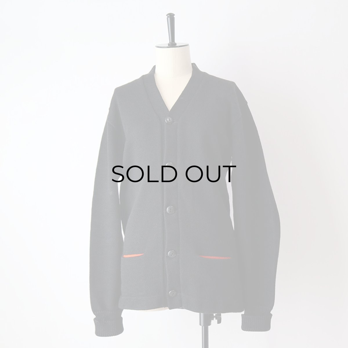 画像16: 50's Kandel BLACK WOOL KNIT AWARD CARDIGAN (16)