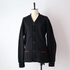 画像16: 50's Kandel BLACK WOOL KNIT AWARD CARDIGAN (16)