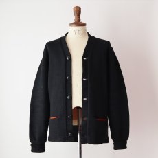 画像14: 50's Kandel BLACK WOOL KNIT AWARD CARDIGAN (14)