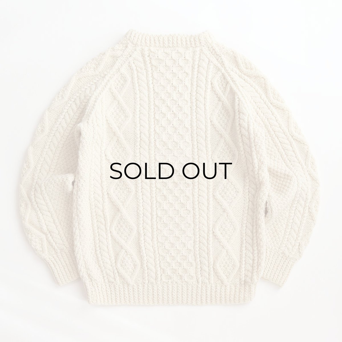 画像2: 〜80's John Molloy WOOL HAND KNIT FISHERMAN'S SWEATER "MADE IN THE REPUBLIC OF IRELAND" (2)