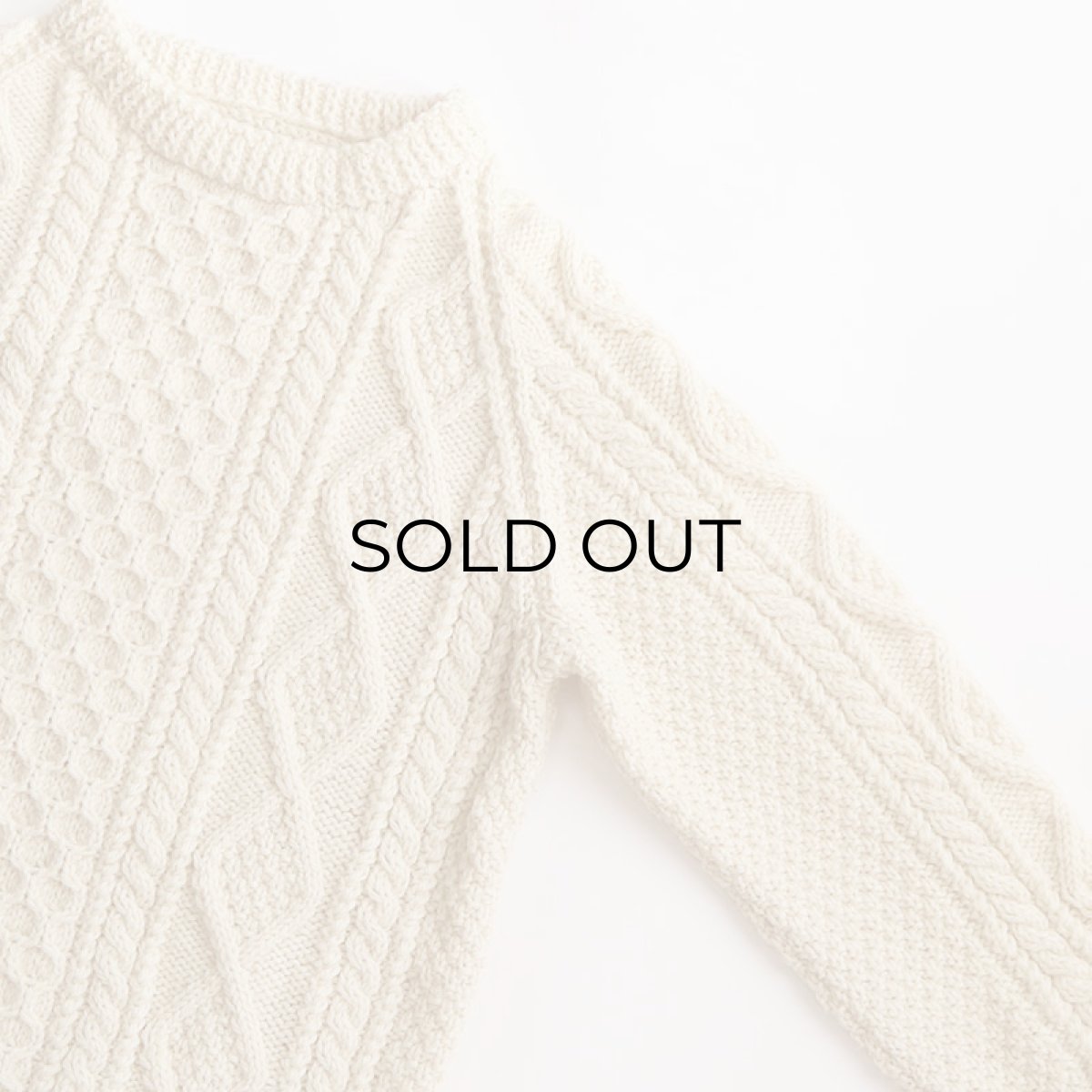 画像3: 〜80's John Molloy WOOL HAND KNIT FISHERMAN'S SWEATER "MADE IN THE REPUBLIC OF IRELAND" (3)