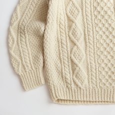 画像4: 〜80's John Molloy WOOL HAND KNIT FISHERMAN'S SWEATER "MADE IN THE REPUBLIC OF IRELAND" (4)