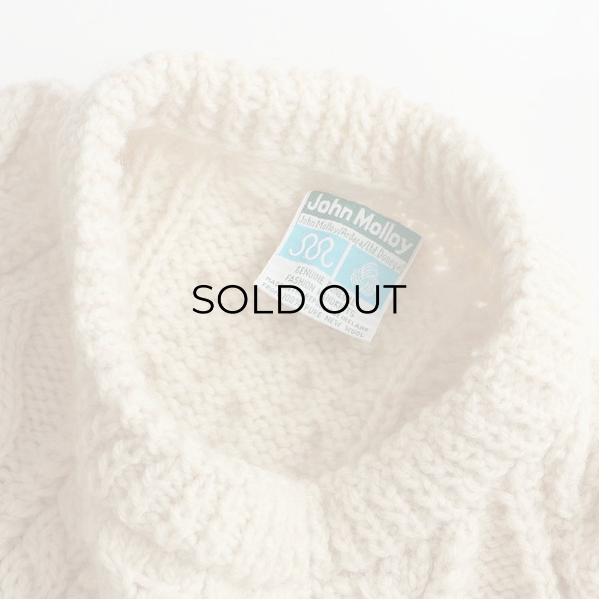 画像5: 〜80's John Molloy WOOL HAND KNIT FISHERMAN'S SWEATER "MADE IN THE REPUBLIC OF IRELAND" (5)