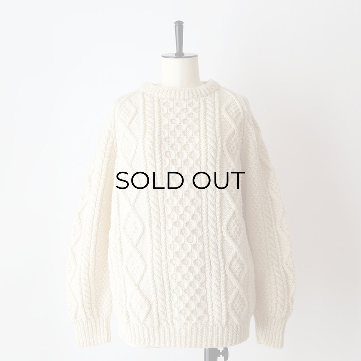 画像8: 〜80's John Molloy WOOL HAND KNIT FISHERMAN'S SWEATER "MADE IN THE REPUBLIC OF IRELAND" (8)
