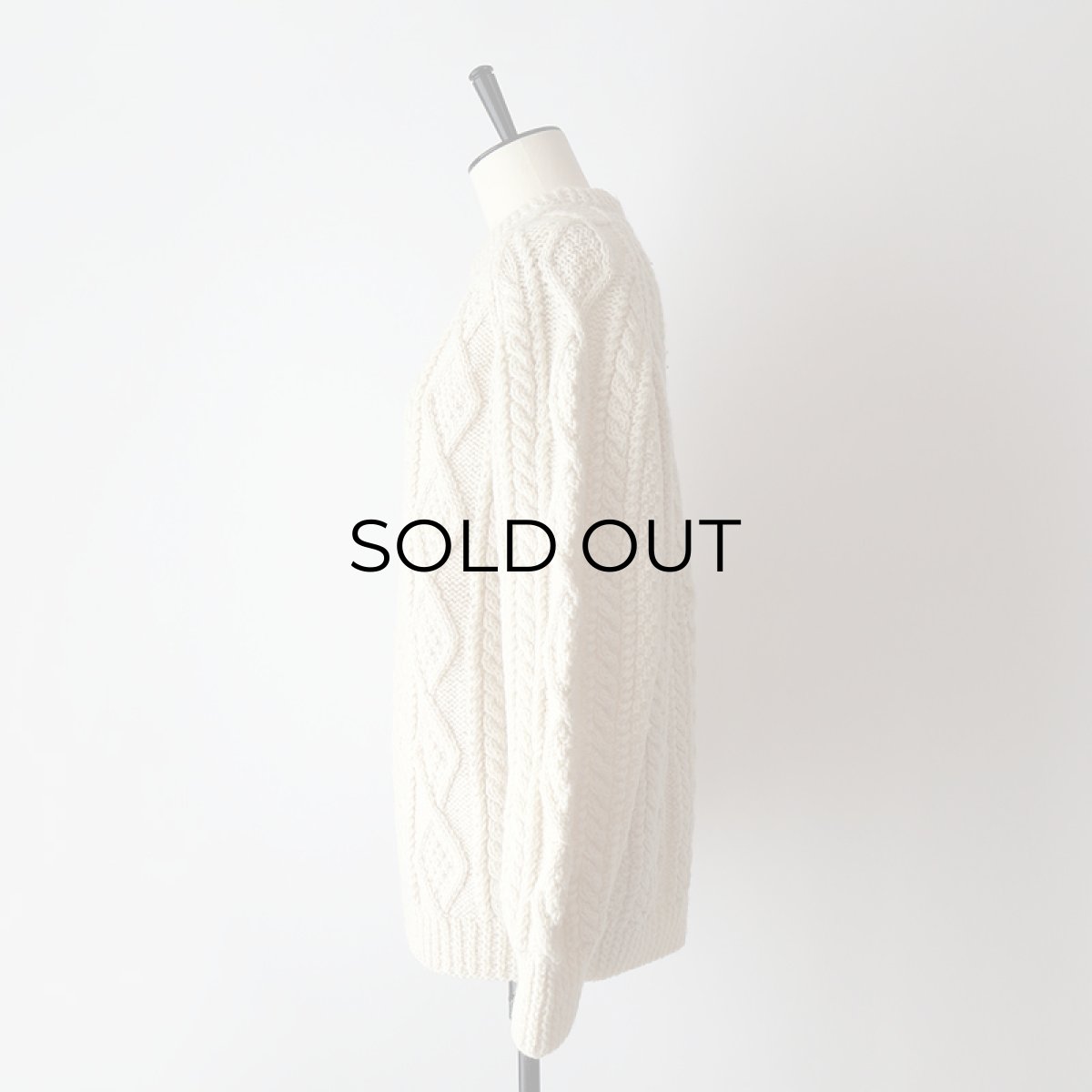 画像9: 〜80's John Molloy WOOL HAND KNIT FISHERMAN'S SWEATER "MADE IN THE REPUBLIC OF IRELAND" (9)