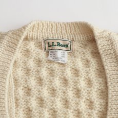 画像5: 80's L.L. Bean WOOL HNAD KNIT FISHERMAN'S CARDIGAN "MADE IN IRELAND" (5)