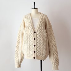 画像11: 80's L.L. Bean WOOL HNAD KNIT FISHERMAN'S CARDIGAN "MADE IN IRELAND" (11)