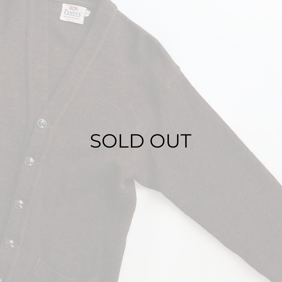 画像3: 50's CAMPUS WOOL KNIT WORK CARDIGAN "MINT CONDITION" (3)