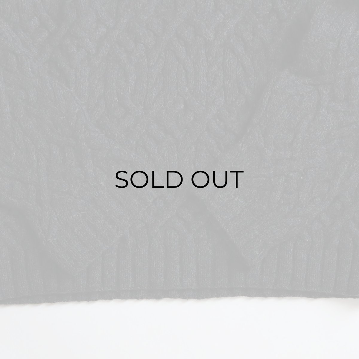 画像8: 90's J. CREW BLACK WOOL KNIT ARAN SWEATER (8)