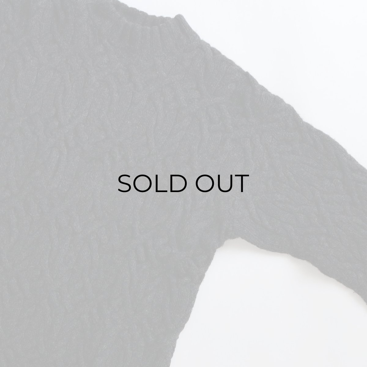 画像3: 90's J. CREW BLACK WOOL KNIT ARAN SWEATER (3)