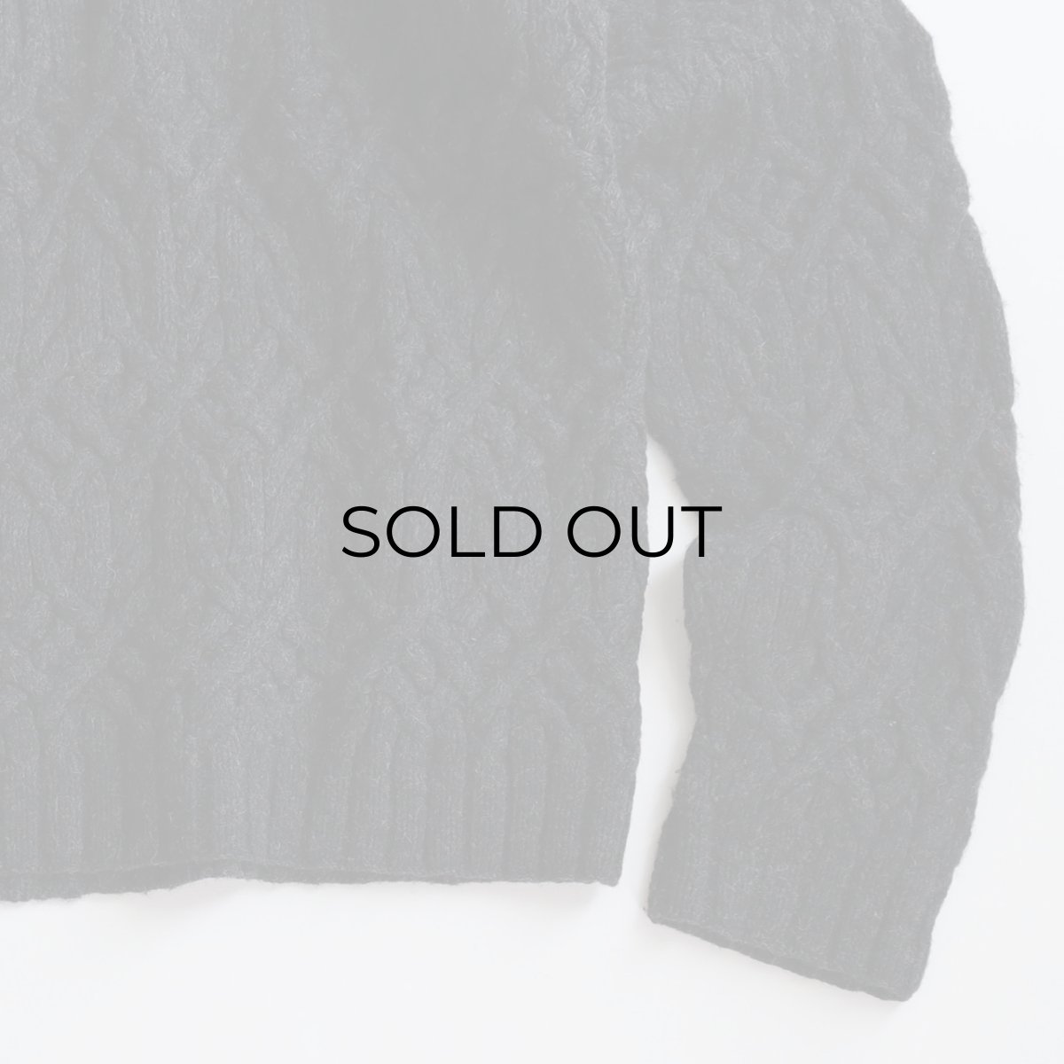 画像4: 90's J. CREW BLACK WOOL KNIT ARAN SWEATER (4)