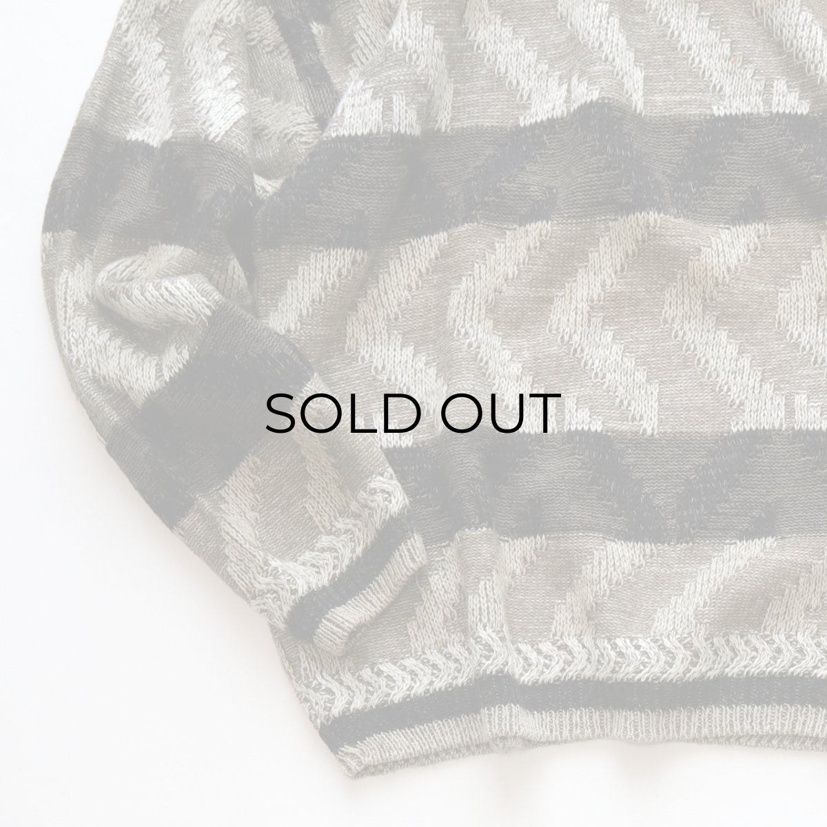 画像4: 90's STUDIO RAMIE COTTON BORDER PATTERN KNIT SWEATER (4)
