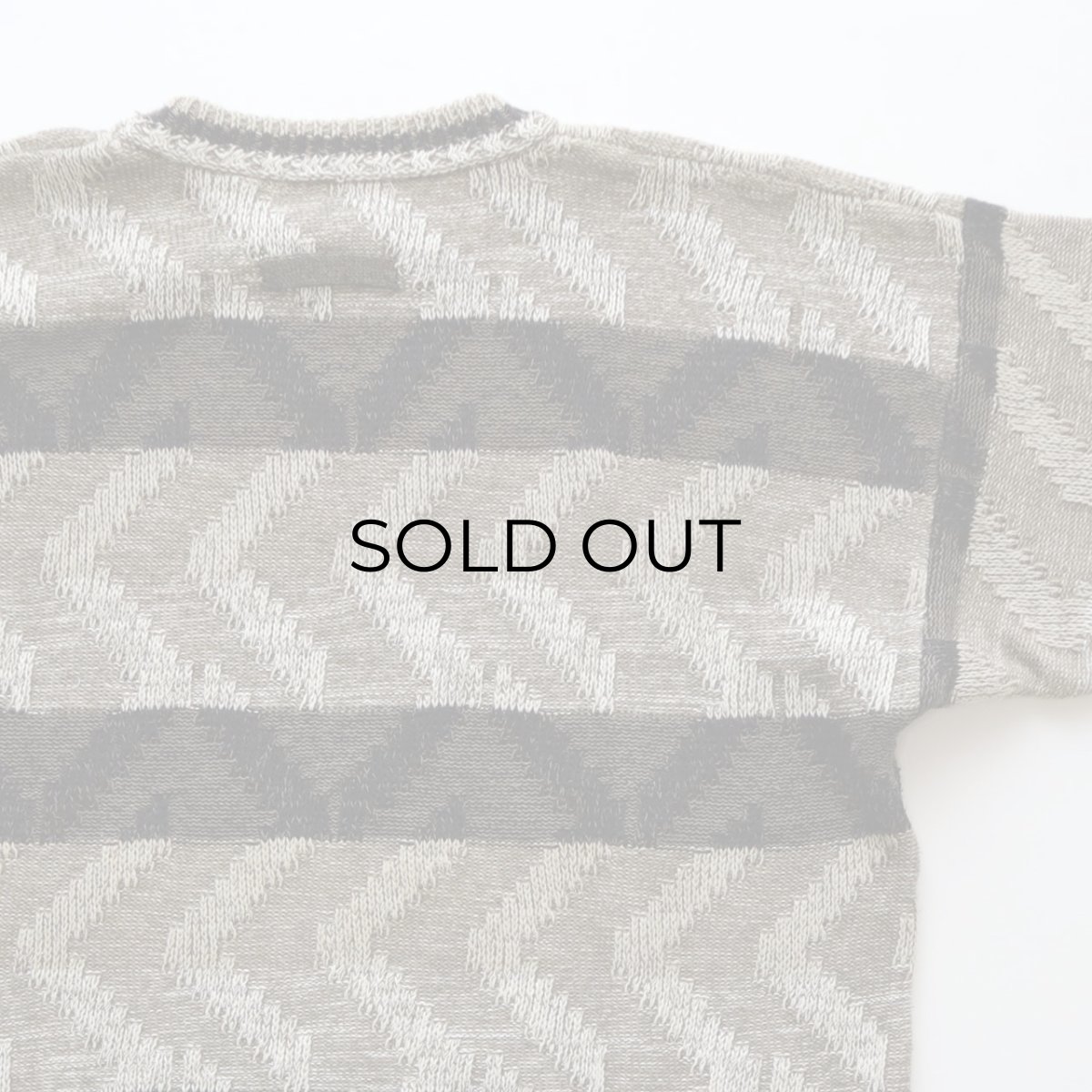 画像5: 90's STUDIO RAMIE COTTON BORDER PATTERN KNIT SWEATER (5)