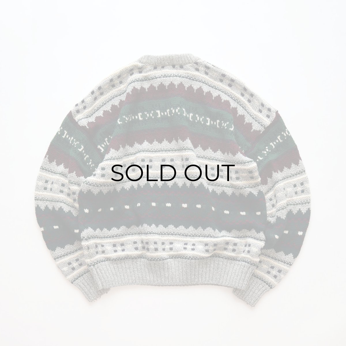 画像2: PURE STUFF COTTON BORDER PATTERN KNIT SWEATER "MADE IN USA" (2)