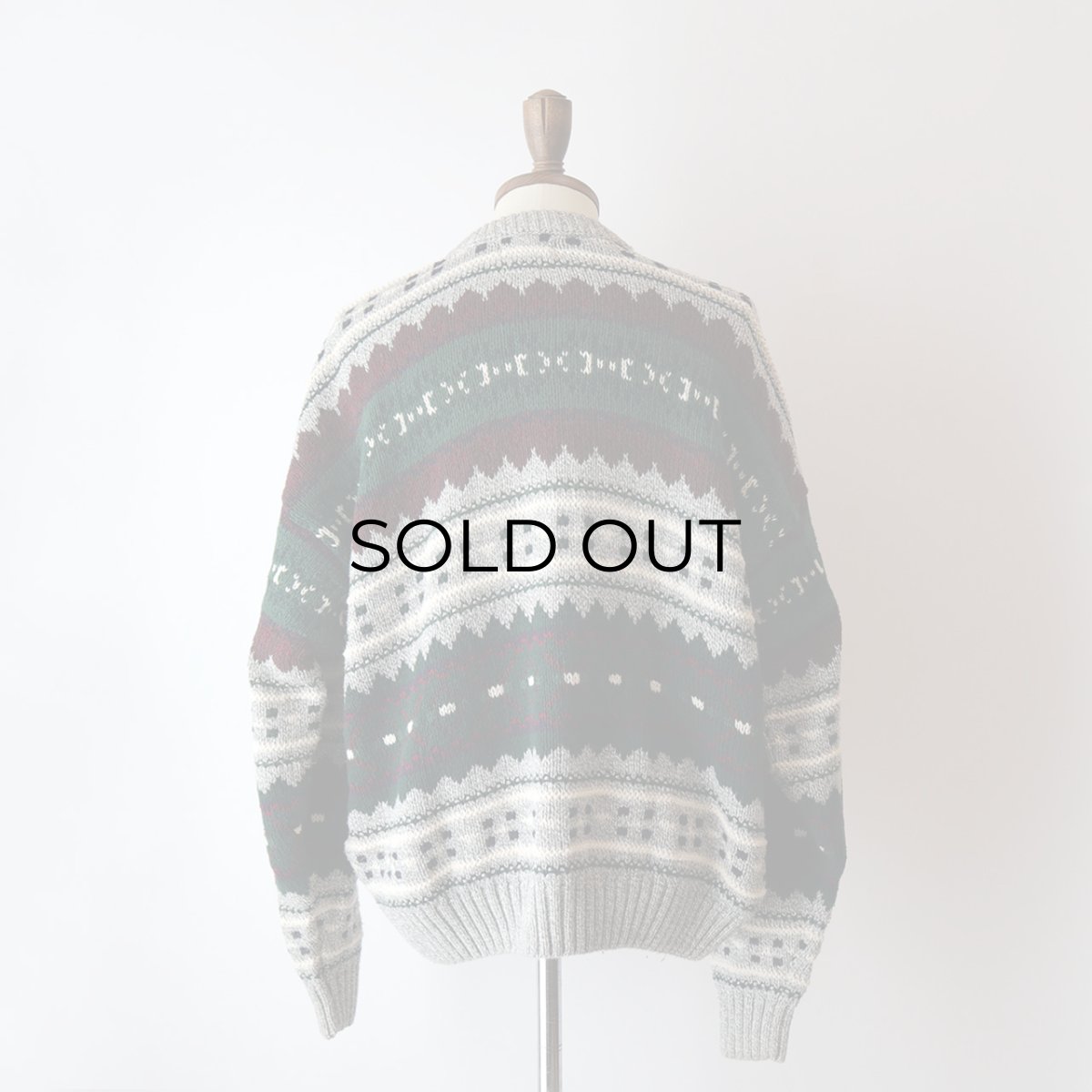 画像12: PURE STUFF COTTON BORDER PATTERN KNIT SWEATER "MADE IN USA" (12)