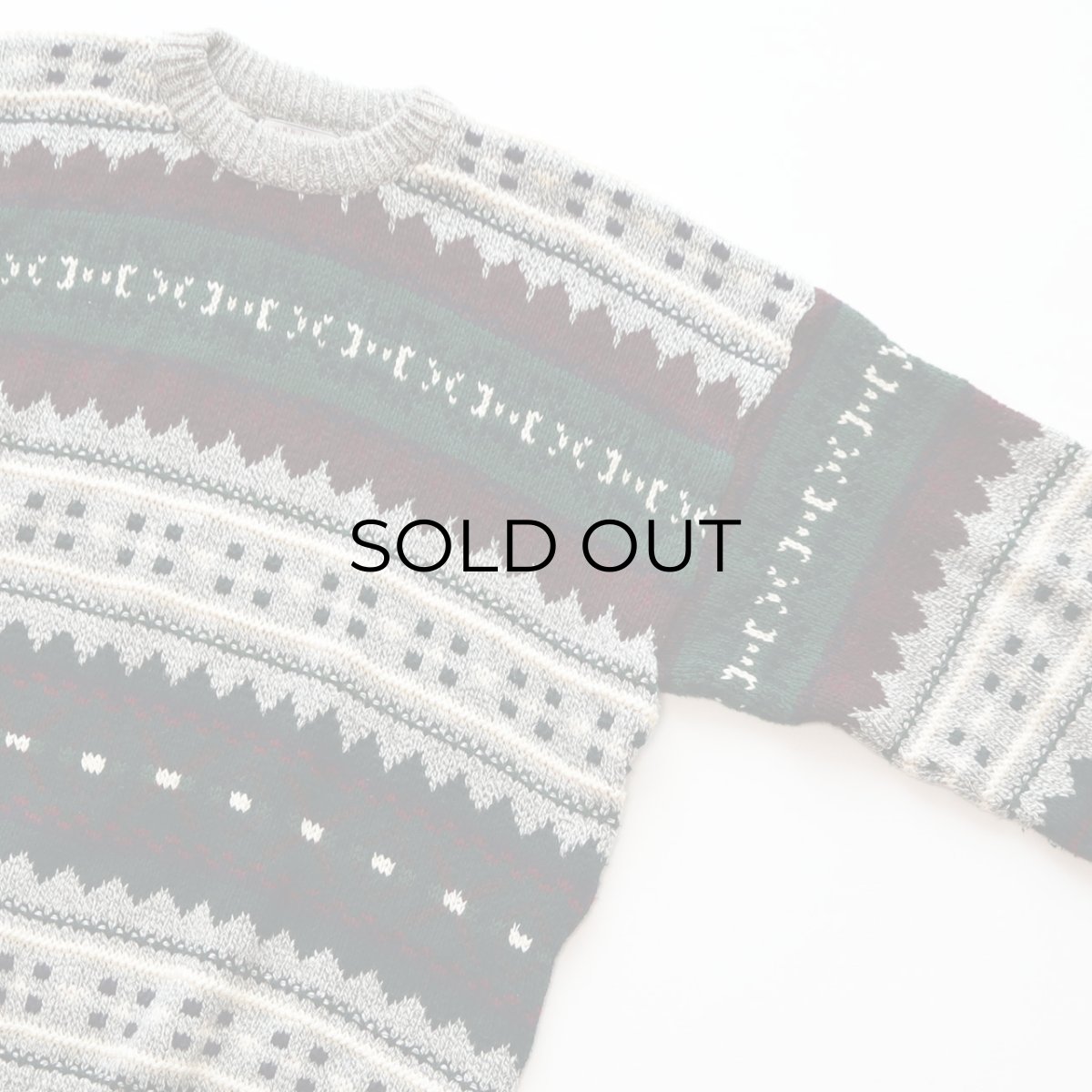 画像3: PURE STUFF COTTON BORDER PATTERN KNIT SWEATER "MADE IN USA" (3)