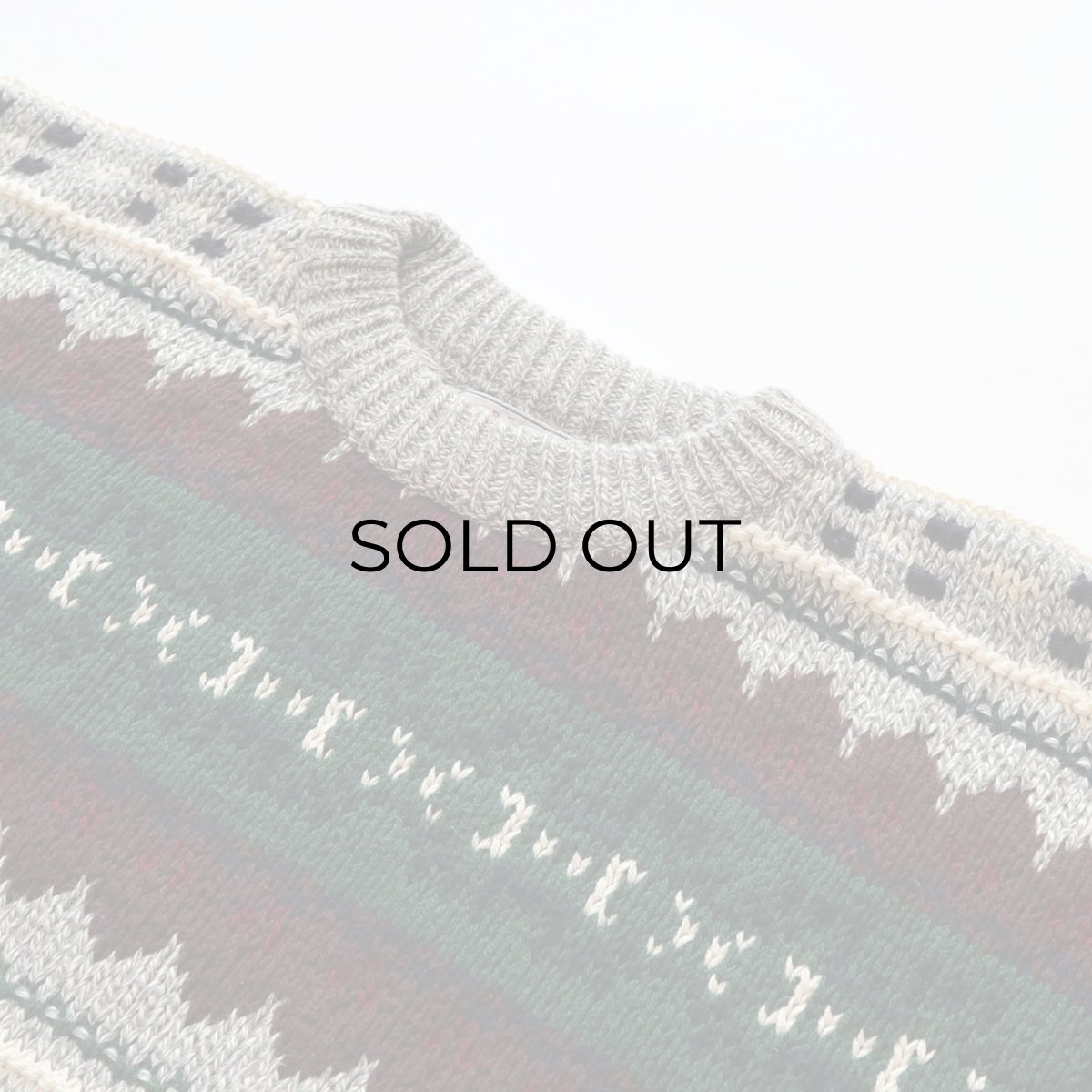 画像6: PURE STUFF COTTON BORDER PATTERN KNIT SWEATER "MADE IN USA" (6)