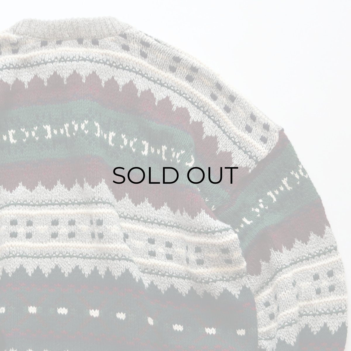 画像5: PURE STUFF COTTON BORDER PATTERN KNIT SWEATER "MADE IN USA" (5)