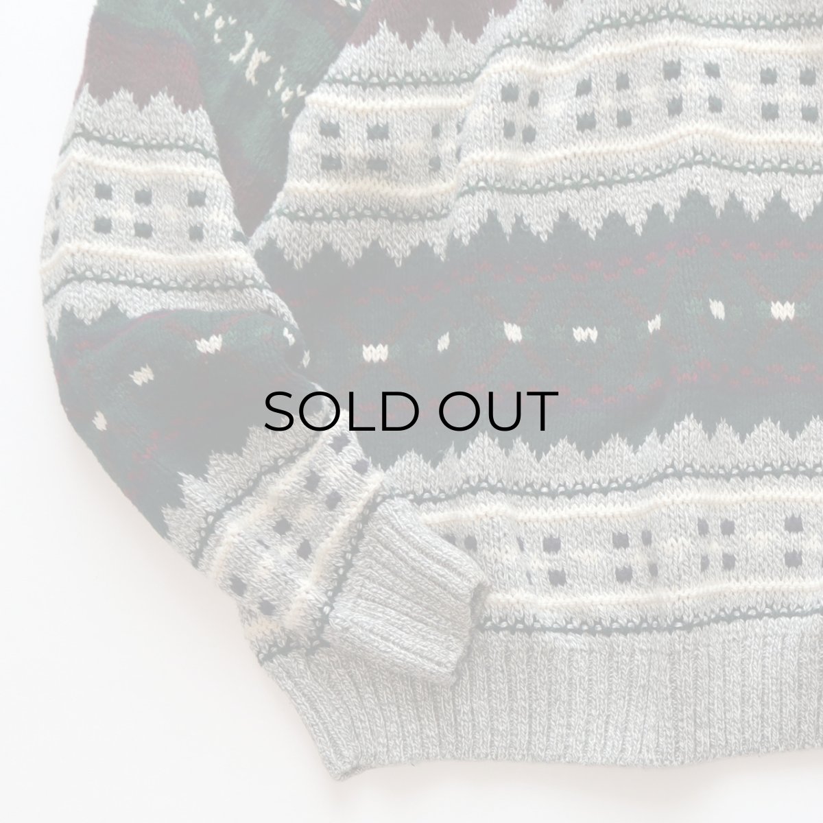 画像4: PURE STUFF COTTON BORDER PATTERN KNIT SWEATER "MADE IN USA" (4)