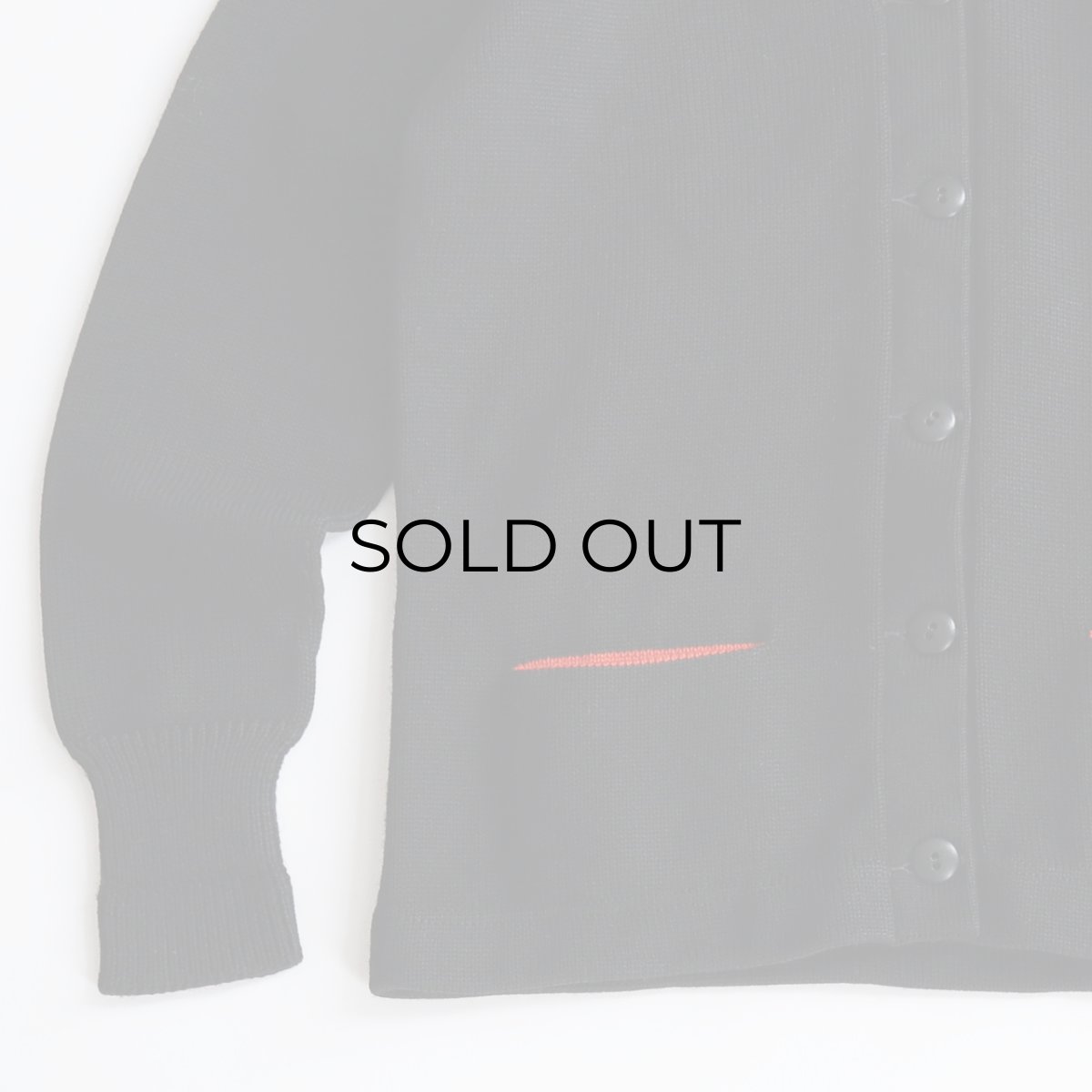 画像4: 50's Kandel BLACK WOOL KNIT AWARD CARDIGAN (4)