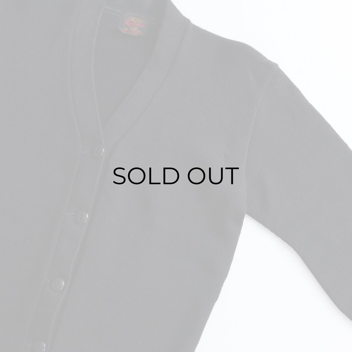 画像3: 50's Kandel BLACK WOOL KNIT AWARD CARDIGAN (3)