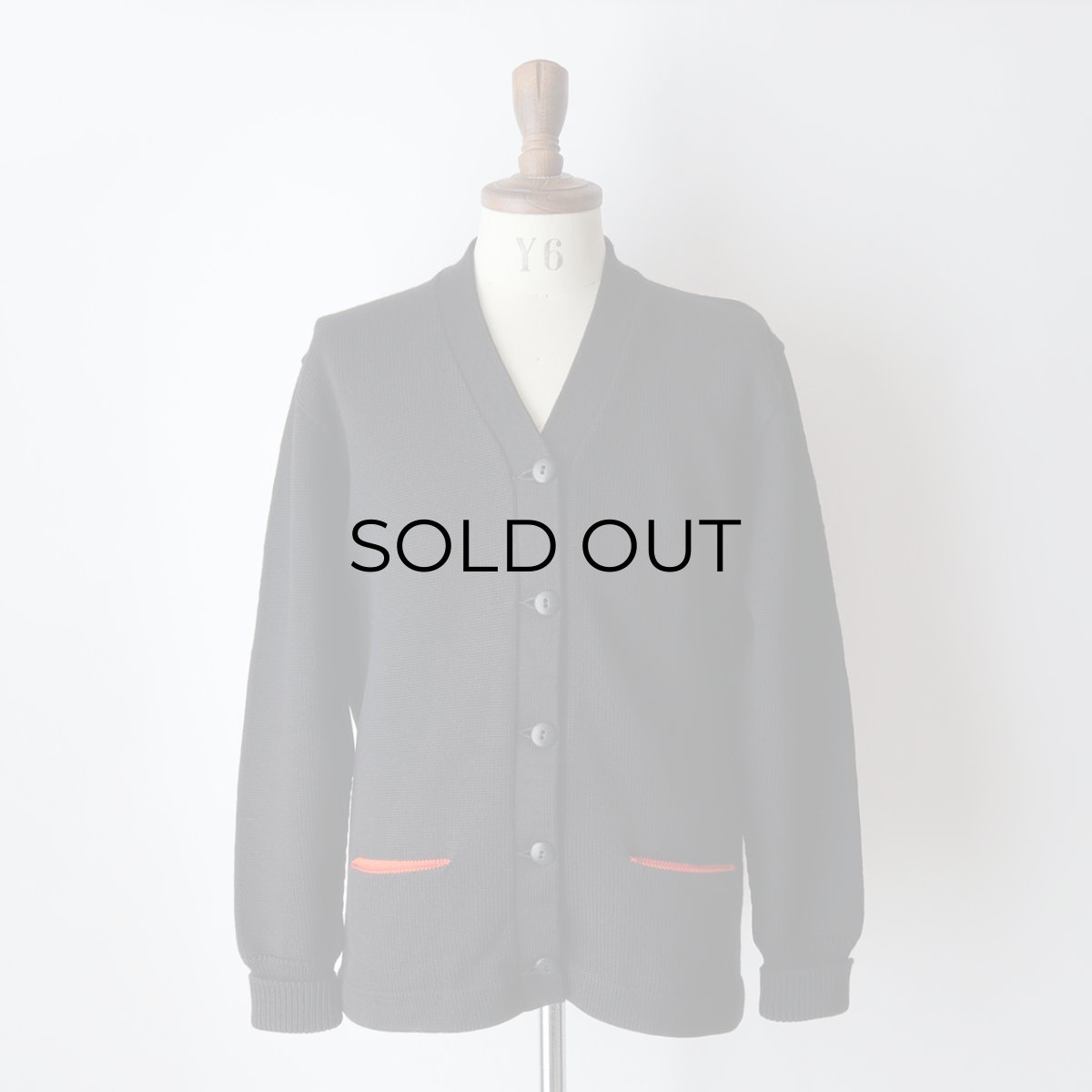 画像10: 50's Kandel BLACK WOOL KNIT AWARD CARDIGAN (10)