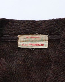 画像6: 〜50's Interlock SPORTSWEAR WOOL KNIT WORK CARDIGAN (6)