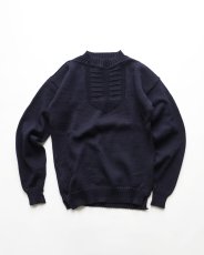 画像1: 70's Sumerland WOOL KNIT GUERNSEY SWEATER "MADE IN JERSEY BRITISH ISLES" (1)
