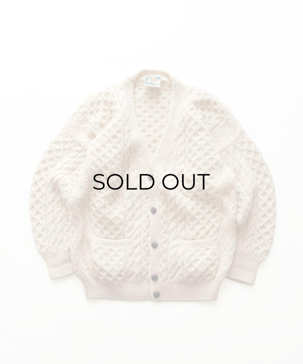 画像1: OLD GAELTARRA WOOL HAND KNIT FISHERMAN'S CARDIGAN "MADE IN IRELAND" (1)