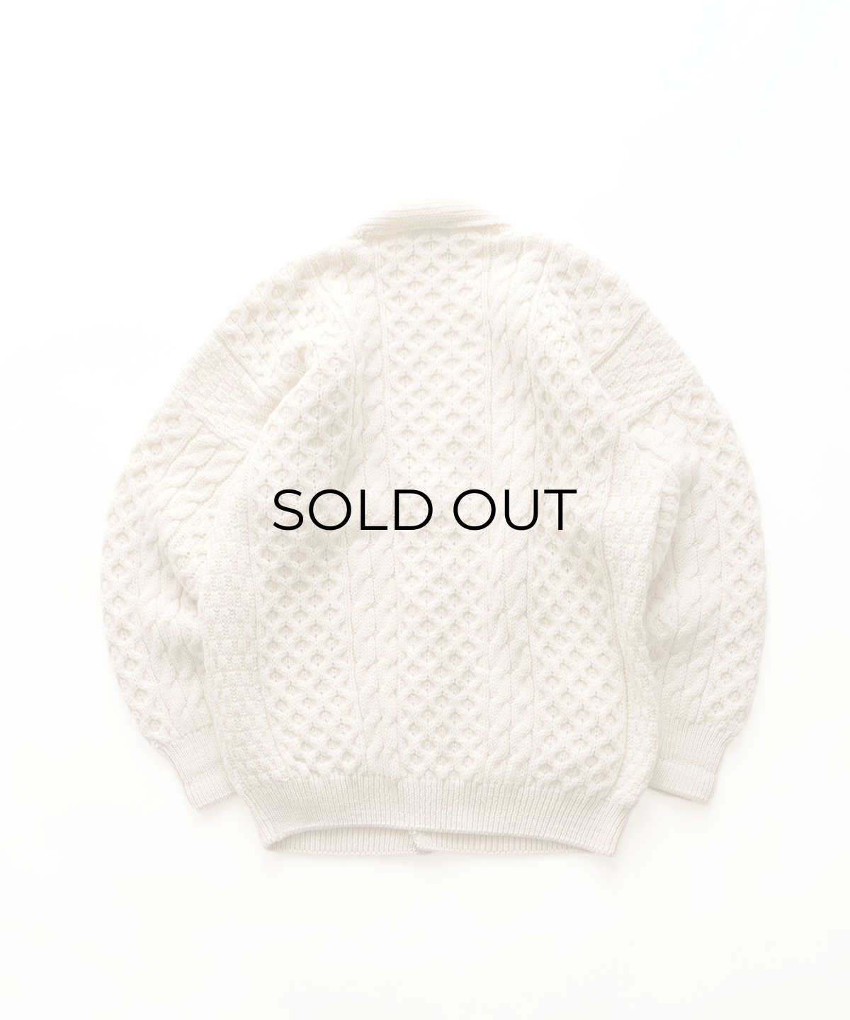 画像2: OLD GAELTARRA WOOL HAND KNIT FISHERMAN'S CARDIGAN "MADE IN IRELAND" (2)