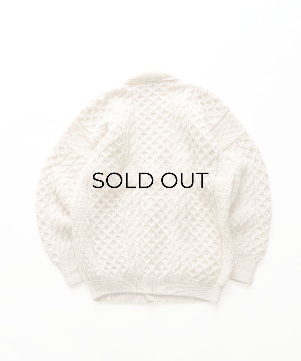 画像2: OLD GAELTARRA WOOL HAND KNIT FISHERMAN'S CARDIGAN "MADE IN IRELAND" (2)