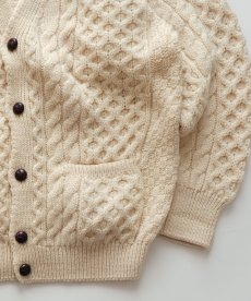 画像4: OLD GAELTARRA WOOL HAND KNIT FISHERMAN'S CARDIGAN "MADE IN IRELAND" (4)