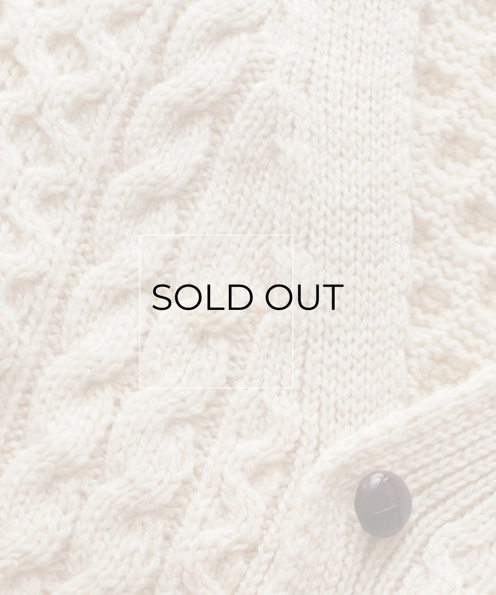 画像8: OLD GAELTARRA WOOL HAND KNIT FISHERMAN'S CARDIGAN "MADE IN IRELAND" (8)