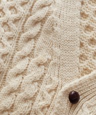 画像8: OLD GAELTARRA WOOL HAND KNIT FISHERMAN'S CARDIGAN "MADE IN IRELAND" (8)