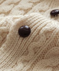 画像7: OLD GAELTARRA WOOL HAND KNIT FISHERMAN'S CARDIGAN "MADE IN IRELAND" (7)