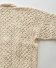 画像5: OLD GAELTARRA WOOL HAND KNIT FISHERMAN'S CARDIGAN "MADE IN IRELAND" (5)