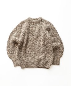画像1: 80's Eddie Bauer MIX COLOR WOOL LOW GAUGE KNIT CREW NECK SWEATER "MADE IN ENGLAND" (1)