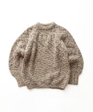 画像1: 80's Eddie Bauer MIX COLOR WOOL LOW GAUGE KNIT CREW NECK SWEATER "MADE IN ENGLAND" (1)