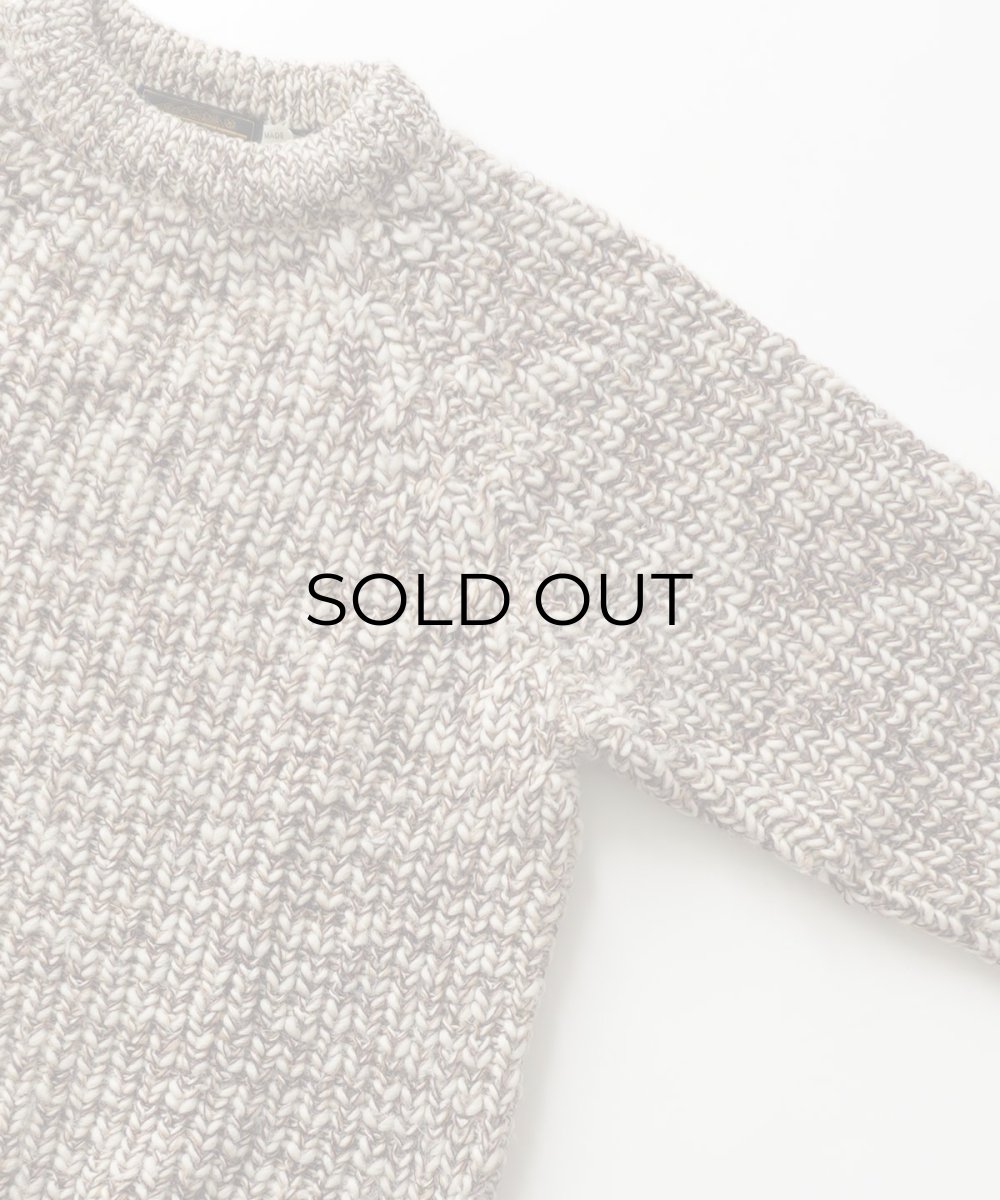 画像3: 80's Eddie Bauer MIX COLOR WOOL LOW GAUGE KNIT CREW NECK SWEATER "MADE IN ENGLAND" (3)