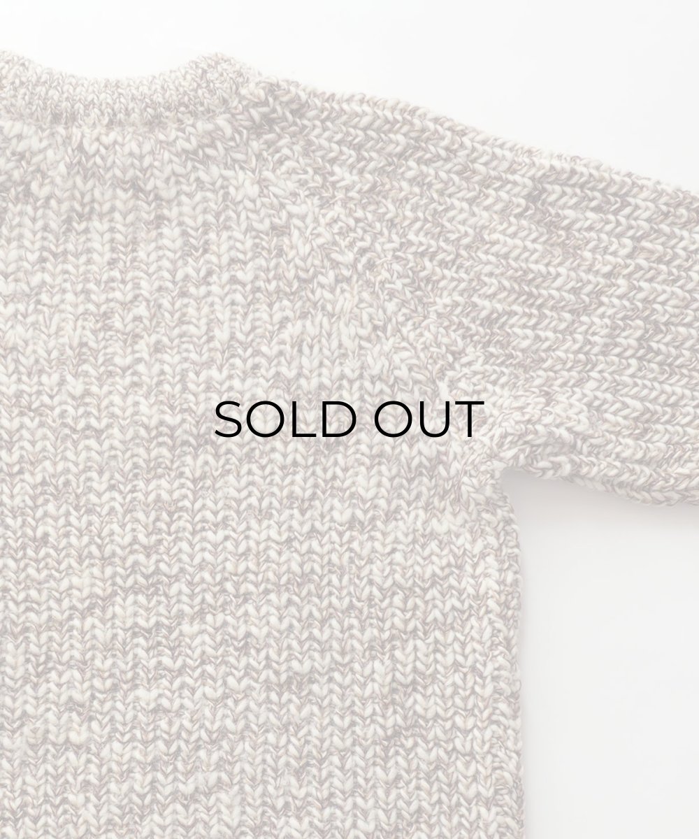 画像5: 80's Eddie Bauer MIX COLOR WOOL LOW GAUGE KNIT CREW NECK SWEATER "MADE IN ENGLAND" (5)