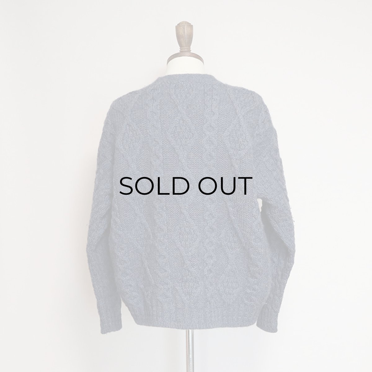 画像9: ARAN SWEATER MARKET WOOL HAND KNIT FISHERMAN'S CARDIGAN "Made in Ireland" (9)