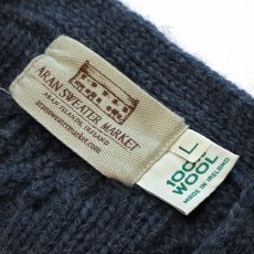 画像4: ARAN SWEATER MARKET WOOL HAND KNIT FISHERMAN'S CARDIGAN "Made in Ireland" (4)