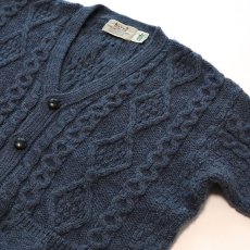 画像3: ARAN SWEATER MARKET WOOL HAND KNIT FISHERMAN'S CARDIGAN "Made in Ireland" (3)