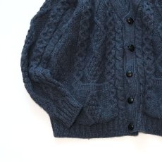 画像5: ARAN SWEATER MARKET WOOL HAND KNIT FISHERMAN'S CARDIGAN "Made in Ireland" (5)